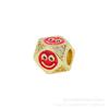 Fábrica en stock accesorios de joyería de cobre micro-incrustados accesorios de carita sonriente micro-incrustados accesorios de carita sonriente goteando accesorios para pulsera collar