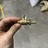 Válvula de bola de unión de latón HATO de fábrica, válvula de bola de paso recto para intubación, 1/4 de hilo exterior M8 pagoda, válvula neumática pequeña, transfronterizo