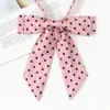 Temporada de Graduación Corbata de Lazo JK con Nudo de Plumas, Accesorio Grande de Mariposa con Mango Largo de Lunares, No Necesita Bufanda de Rayas Rectas para Mujer