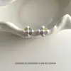Pendientes de Cristal de Color con Forma de Rombo Estilo Retro Francés para Mujer, Sencillos y Únicos con un Diseño Distintivo