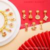 Antigo doce de ouro mudo estrela da sorte PENDENTE LUCKY gato da sorte PENDENTE RICO pulseira colar joias DIY