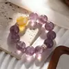 Pulsera de Amatista Boliviana 12mm Tendencia en Tiktok y Xiaohongshu Pulsera de Amatista Natural Regalo para Mejores Amigos