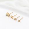 Pino Tigela de Ouro 14K Banhado a Ouro Real 18K Pino de Orelha de Prata 925 Acessórios Agulha de Orelha Brincos DIY Joias Brincos de Pérola A64