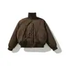 ORIGTEEN Jaqueta de Penas Retrô Japonesa Masculina de Inverno com Plus Veludo Casaco de Penas de Pato Branco Gola Alta Jaqueta Puffer YR159