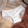 Sexy renda mulheres cuecas gelo seda pura menina borboleta flor cinto cruz respirável cintura baixa para as mulheres