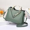 Bolsa feminina 2024, nova moda feminina, bolsa casual simples, bolsa tipo concha, bolsa de ombro transversal de grande capacidade