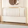 Novo Modelo 2026 Cabeceira Simples Moderna para Cama Residencial com Encosto Macio Integrado e Design de Chão, Couro Resistente a Arranhões de Gato, Painel de Cama Vendido Separadamente