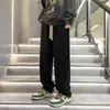 Jeans Retrô Primavera e Outono Masculino Reto Largo Tendência Perna Larga Streetwear Americano Versátil Casual Calça Longa para Homem