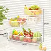 Plato de Fruta de Alta Gama Lujo Ligero Mesa de Café para Sala de Estar Mesa de Comedor para el Hogar Cesta de Caramelos de Múltiples Capas Cesta de Caramelos y Bocadillos para Recepción
