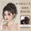 Peluca de moño rizado latinoamericano para mujer, inspirada en Asia, para un look sexy, cabello rizado voluminoso en la coronilla alta, potenciador de volumen del cabello, herramienta para peinar moños