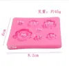 Molde de Silicone Rosa 7 Cavidades DIY Chocolate Fondant Decoração de Bolo Ferramentas de Confeitaria Gesso de Aromaterapia Molde de Vela