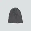 Gorro de Punto para Protección de la Cabeza Otoño e Invierno, Gorro Postparto para Circunferencia de Cabeza Grande, Gorro de Color Sólido para el Frío, Set de Dos Piezas de Gorro Cálido y Calentador de Cuello, Forrado de Felpa y Engrosado