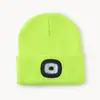 Gorro de Punto LED Transfronterizo Europeo y Americano con Luz, Gorro Cálido de Lana para Otoño e Invierno, Gorro a Prueba de Frío con Iluminación de Luz Nocturna para Viajes al Aire Libre