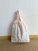 Bolsa Tote Simples Bordada com Letra para Mulheres Nova Grande Capacidade Leve Tecido de Nylon Portátil Bolsa de Ombro Moda para o Dia a Dia