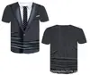 Aliexpress Venda Quente Músculo Falso Peitoral Falso Padrão de Terno Impressão 3D Transfronteiriço Nova Camiseta de Manga Curta Venda Direta da Fábrica