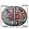Nuevo Estilo Chino Buzi Guo Chao Bordado Largo Estilo Étnico Fénix Parche de Tela Aplicación de Malla Redonda Accesorios para Prendas DIY