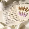 Pegatinas de Uñas Estilo Romántico Francés de Gama Alta Pegatinas Inglesas Finas y Resistentes Pegatinas Coreanas Impermeables Simples