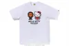 Camiseta de Manga Corta Holgada con Estampado de Letras Milo Estilo Nuevo Pe X Hellokitty25 para Hombre y Mujer 260g