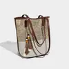 2026 Nuevo Modelo Bolso de Playa Tejido Bolso de Playa de Moda Bolso para el Trabajo Fresco Diseño Hueco Bolso de Hombro de Gran Capacidad