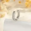 Nueva Joyería de Piercing con Incrustaciones de Circonita de Lujo Ligero de Nicho Estilo Ins Serie Oro Café Hebilla de Hueso de Oreja Diseño de Alta Gama
