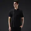 Uniforme de Chef Masculino de Manga Curta com Três Botões, Estilo Chinês, para Restaurantes de Hot Pot, Hotéis, Catering de Verão, Cozinha e Uso em Restaurantes