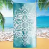 Toalla de playa de microfibra con mandala, bestseller transfronterizo de Amazon, toalla impresa digitalmente, toalla de baño para la playa, toalla de secado rápido