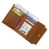 Cartera de mujer estilo coreano doble Liu Ding Cartera pequeña simple de PU de alta gama Cartera con hebilla triple para monedas