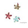 Pendientes de esmalte DIY con flor de hada de colores, estilo francés, temperamento suave y elegante, personalizados y versátiles con un toque de alta gama
