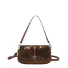 Bolsa Pequena Quadrada de Ombro Único Estética de Alta Qualidade para o Verão Yuezi, Bolsa Transversal Estilosa Retrô Tendência para o Dia a Dia