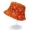 Novo chapéu de pescador com flores grandes do nordeste, chapéu de sol personalizado para casal, chapéu de bacia com dupla face, rede Celebrum, protetor solar, chapéu de uso duplo