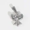 Retro creativo corazón hueco estrella de ocho puntas cruz colgante individual comercio exterior AliExpress acero de titanio acero inoxidable chapado en oro