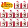 Cartão de Boas Festas de Natal Novo Transfronteiriço, Cartão de Boas Festas de Desenho Animado Fofo + Envelope, Cartão de Bênção Festiva Exquisito