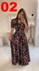 2021WISH Amazon nuevo estampado digital europeo y americano falda larga de oscilación vestido mujer estación independiente