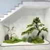 Pinheiro Simulado Pinheiro de Boas-Vindas Beleza de Pinheiro Pinheiro Falso Decoração de Interior Novo Chinoiserie Entrada Janela Ornamentos de Chão Debaixo da Escada