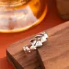 Anillos Abiertos de Acero Inoxidable Transfronterizos, Anillos Ajustables de Acero de Titanio que No se Desvanecen, Anillos Prensados en Aceite, Joyería de Mano al por Mayor