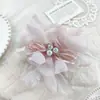 Presilha de Cabelo Flor de Rede Pérola Doce Presilha de Cabeça Traseira Estilo Ins Acessórios de Cabelo Headwear Sentido Avançado Grampo de Cabelo Acessórios de Cabelo
