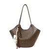 Bolsa Tote Transfronteiriça Retrô de Grande Capacidade em Couro Macio para Viagem Feminina Nova Textura de Alta Qualidade Casual para o Dia a Dia Versátil Bolsa de Ombro