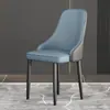 Silla de comedor minimalista italiana, silla moderna simple, silla con respaldo de lujo ligero, adecuada para apartamentos pequeños, uso doméstico, hotel, restaurante, taburete de metal