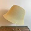 Sombrero de pescador de paja fina estilo japonés para mujer, protección solar de verano, liso, para vacaciones, plegable, a la moda
