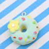 Resina estrella de cinco puntas esmerilada cepillada onda fresca pequeña aretes de dona llavero para bolso accesorios de joyería diy
