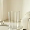 Vaso Anti-Queda de Acrílico para Hidroponia, Arranjo de Flores, Bambu da Sorte, Vaso Reto Transparente de Acrílico para Flores Frescas, Decoração para Sala de Estar, Pequeno