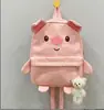 Nova Mochila Fofa de Porco com Nariz Correndo para Mulheres, Mochila de Grande Capacidade de Desenho Animado Japonês, Bolsa Leve para Viagem e Escola, Bolsa de Viagem
