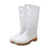 Botas de Lluvia Lita de PVC de Grado Alimenticio con Suelas de Tendón de Res, Antideslizantes, Resistentes al Aceite, Ácidos y Álcalis, Adecuadas para Protección de Zapatos de Agua para Fábricas de Productos Acuáticos y Cocinas de Fábricas de Alimentos