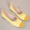 Zapatos Mary Jane Ultra Suaves Ligeros Estilo Francés Punta Cuadrada Suave para Mujer con Lazo Zapatos Planos Bajos de Ballet