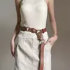 Cinturón de Mujer 2025 Nuevo Estilo de Alta Gama para Faldas y Jeans con Tachuelas Accesorio de Nicho Cinturón Estilo Wasteland de Moda