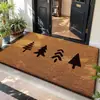 Felpudo de suelo estilo americano minimalista de coco artificial transfronterizo, felpudo para puerta de entrada exterior, alfombrilla antideslizante, felpudo a prueba de polvo y suciedad