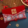 Tela de Sobre Rojo de Brocado de Lujo con el Carácter de Fortuna, Bordado Creativo Estilo Chino, Sobre Rojo Universal para el Dinero de Año Nuevo