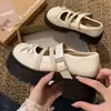 Sapatos Mary Jane Estilo Doce para Mulheres, Outono 2026, Novos Sapatos Pequenos de Couro com Plataforma Grossa para Aumentar a Altura e Tira com Laço para Meninas