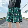 Exclusivo Transfronteiriço Masculino Verão Tendência Marca Ins Praia Calça Esportiva Casual de Perna Reta Versátil Retro com Cordão