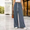 Fornecimento Exclusivo Transfronteiriço de Calças Casuais Largas de Verão para Mulheres, Calças Longas Jacquard Stretch